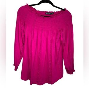 Lauren Ralph Lauren magenta shirt blouse Size Medium